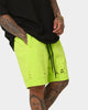 Saint Morta Rags Fleece Shorts Neon Green