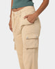 MNML Chloe Mid Rise Cargo Jeans Beige