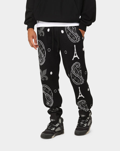 Carré Big Bandana Knitted Sweatpants Black