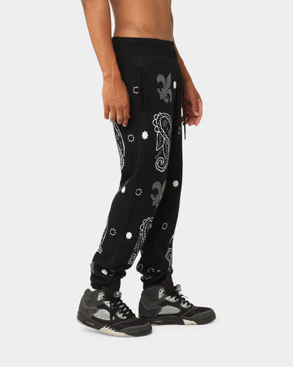Carré Big Bandana Knitted Sweatpants Black