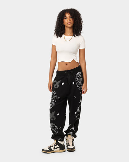 Carré Big Bandana Knitted Sweatpants Black