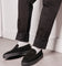 Saint Morta Hemisphere Suede Slip On Loafer Black/Black