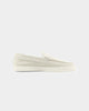 Saint Morta Hemisphere Suede Slip On Loafer White/White