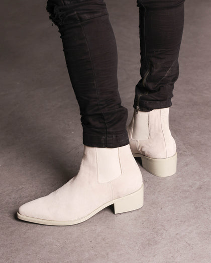 Saint Morta Nomad Pointy Toe Chelsea Boot Light Grey