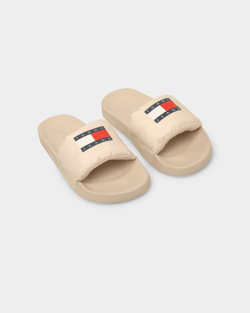 Tommy Jeans Women's Padded Pool Slide Stony Beige