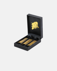 Saint Morta 3MM Cuban Link Chain Set Gold