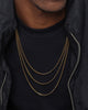 Saint Morta 3MM Cuban Link Chain Set Gold