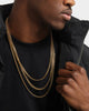 Saint Morta 5MM Cuban Link Chain Set Gold