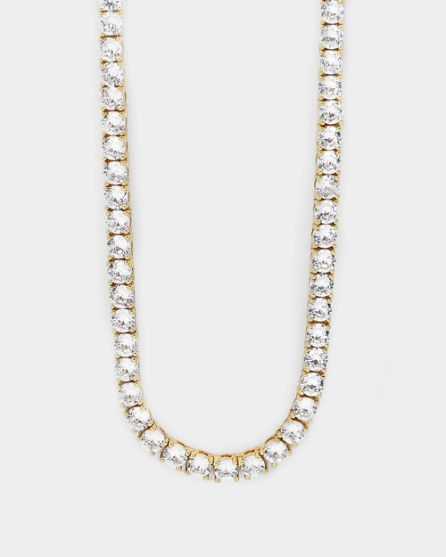 Saint Morta 20" Tennis Necklace Gold