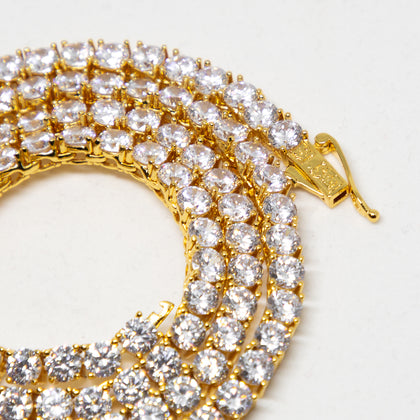 Saint Morta 20" Tennis Necklace Gold