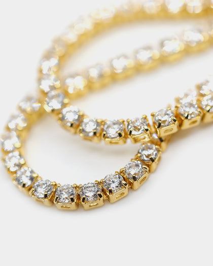 Saint Morta Micro 24" Tennis Necklace Gold Plated