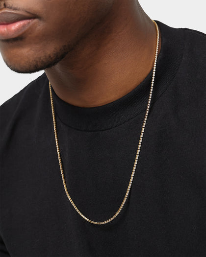 Saint Morta Micro 24" Tennis Necklace Gold Plated
