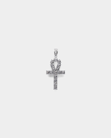 Saint Morta Ankh Cross Pendant White Gold