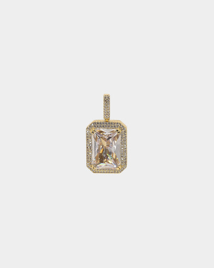 Saint Morta Iced Jewelled Pendant Iced Gold