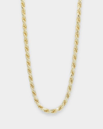House Of Auric Rope 4mm 18" Chain 18k Gold Vermeil