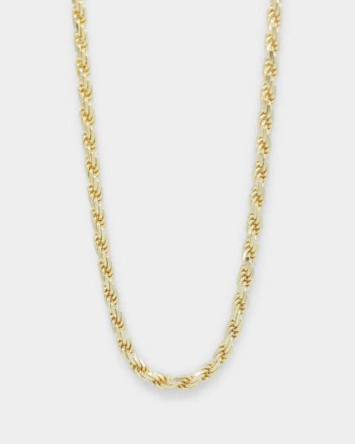 House Of Auric Rope 4mm 18" Chain 18k Gold Vermeil