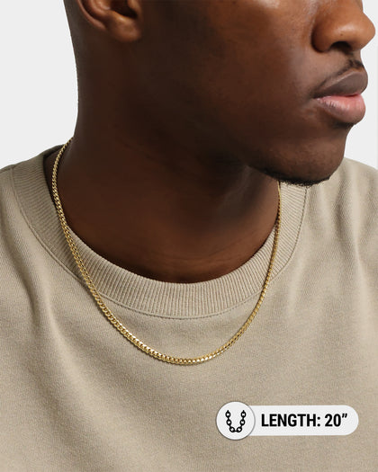 House Of Auric Cuban Link 4mm 20" Chain 18K Gold Vermeil