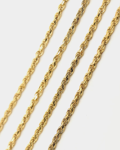 House Of Auric Rope 2mm 18" Chain 18k Gold Vermeil