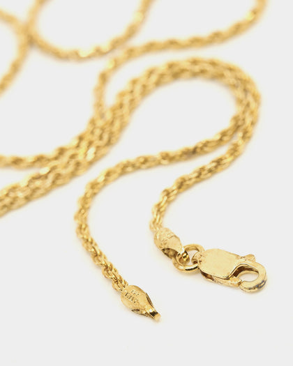 House Of Auric Rope 2mm 18" Chain 18k Gold Vermeil