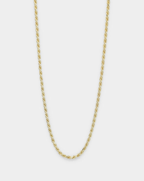 House Of Auric Rope 2mm 18" Chain 18k Gold Vermeil