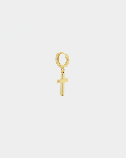 Saint Morta Mini Cross Earring Gold