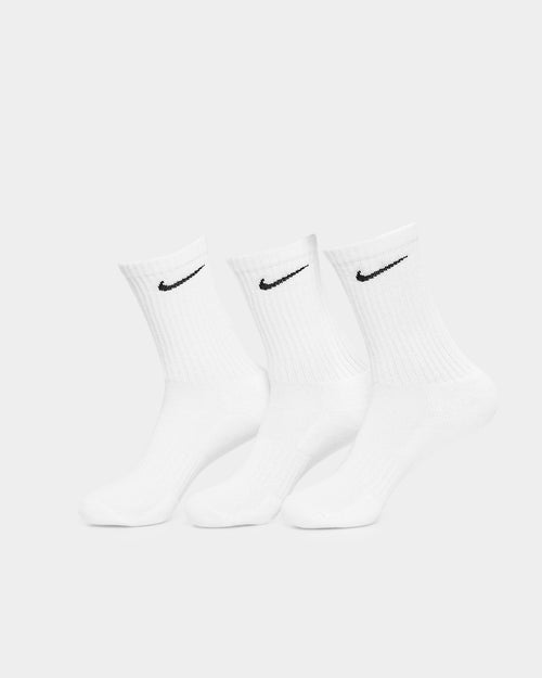 Nike Everyday Cotton Cushioned Crew Socks 3 Pack White