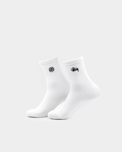 Stussy Women's Graffiti Crew Sock 3PK White