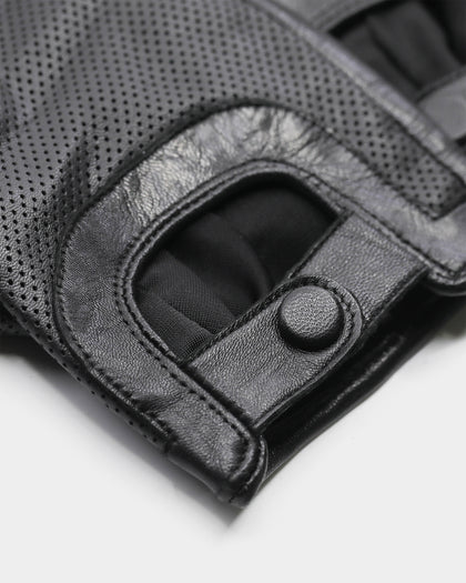 Saint Morta Men's Genuine Leather Gloves Black