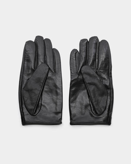 Saint Morta Men's Genuine Leather Gloves Black