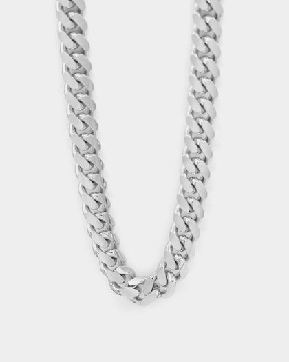 Raising Hell Women's 10mm 16" Cuban Choker Chain Sterling Silver