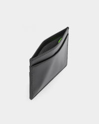 PYRA Men's Leather Card Wallet Black Leather