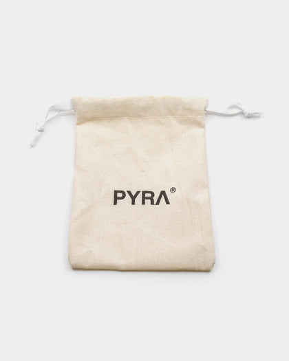 PYRA Men's Leather Zip Wallet Black Leather