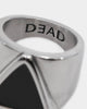Dead Studios Men's Tri Stone Ring Stainless Steel/Black