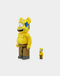 Medicom Toy Be@rbrick Simpsons X Be@rbricks 100% & 400% Collectible Set Yellow