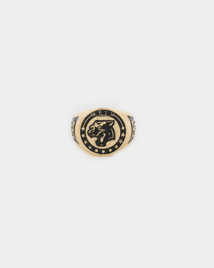 Wild For The Weekend Wildcats Coin Signet Ring (Large) Gold