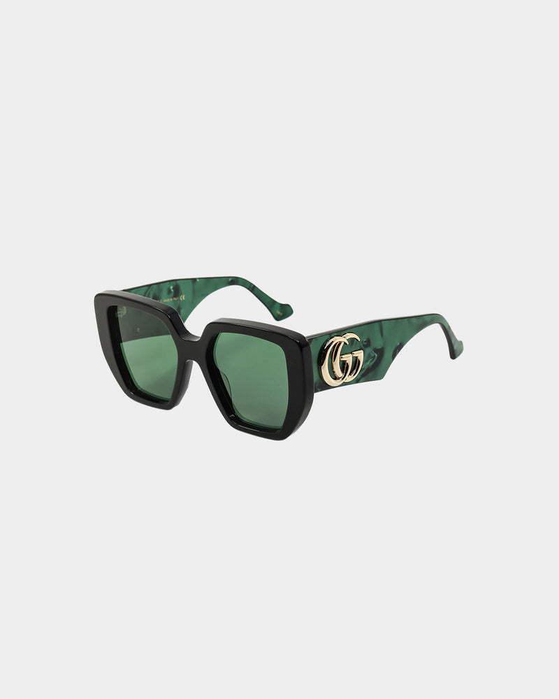 Gucci GG0956S-001 54 Sunglasses Black/Green