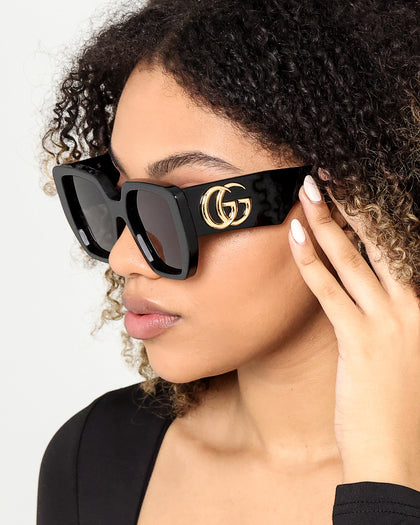 Gucci GG0956S-003 54 Sunglasses Black/Black/Grey