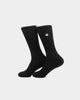 Champion 3 Pack C Logo Crew Socks Black