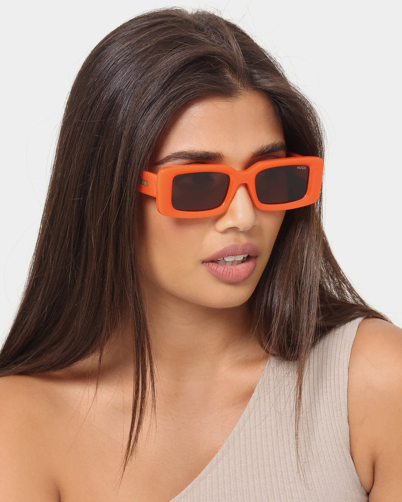 NUQE Fragment Sunglasses Orange/Brown | Culture Kings