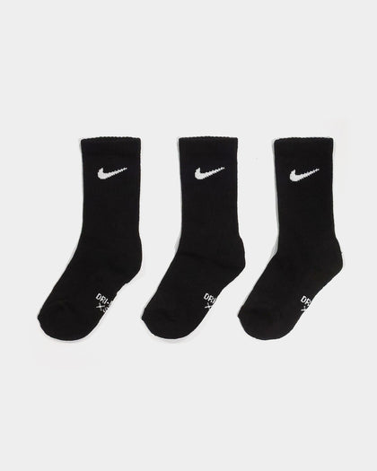Nike Kids' Cushioned Crew 3 Pack Black