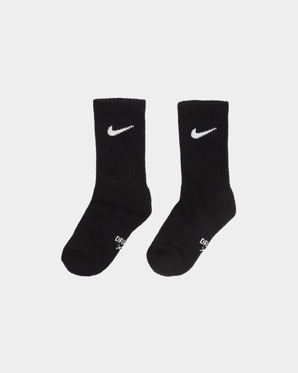 Nike Kids' Cushioned Crew 3 Pack Black