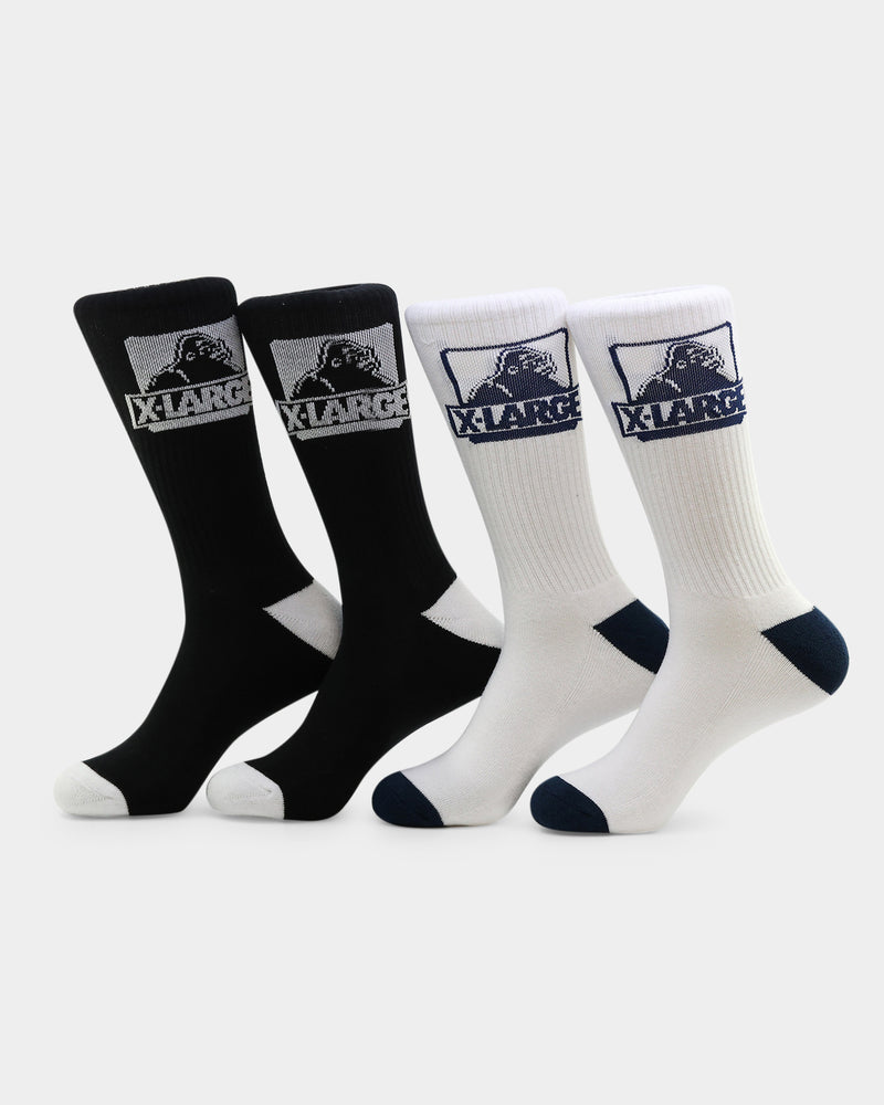 XLarge Classic OG Assorted 4 Pack Socks Multi-coloured