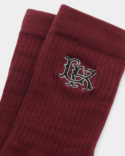 Last Kings Regalia Monogram Socks Bloodstone