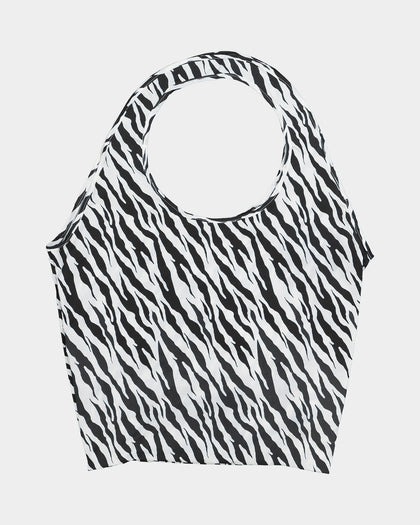 X-Girl Women's Mills Logo Shopper Bag Zebra