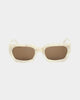 PYRA Aoraki Sunglasses Cream Marble/Brown Lens