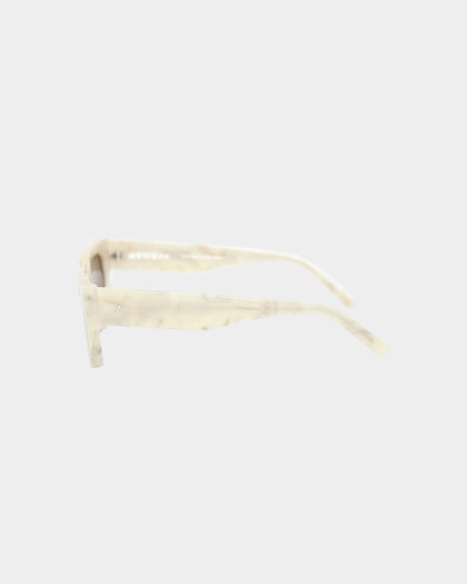 PYRA Aoraki Sunglasses Cream Marble/Brown Lens