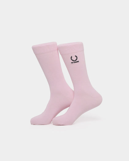 Fred Perry X Raf Simons Embroidered Socks Light Pink
