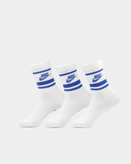 Nike Nike Sportswear Everyday Essential Crew Socks 3 Pack White/Game Royal