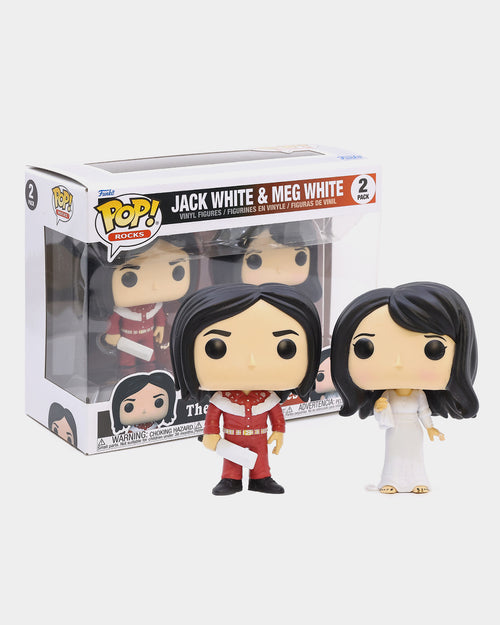POP! Vinyl The White Stripes 2 Pack: Jack White & Meg White Figures Multi-Coloured