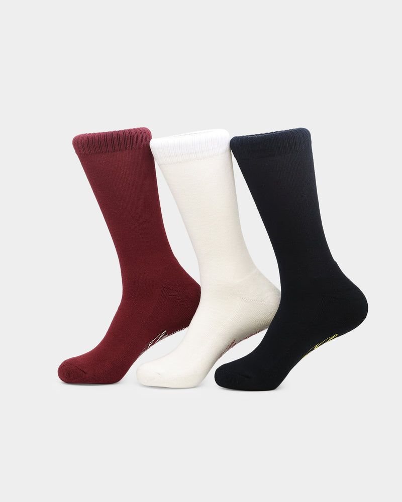 X-Large Unisex Club Sock 3 Pack Multi-Coloured
